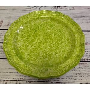 Mikasa Country Charm D9401 Broccoli Green Scalloped Serving Plate Japan